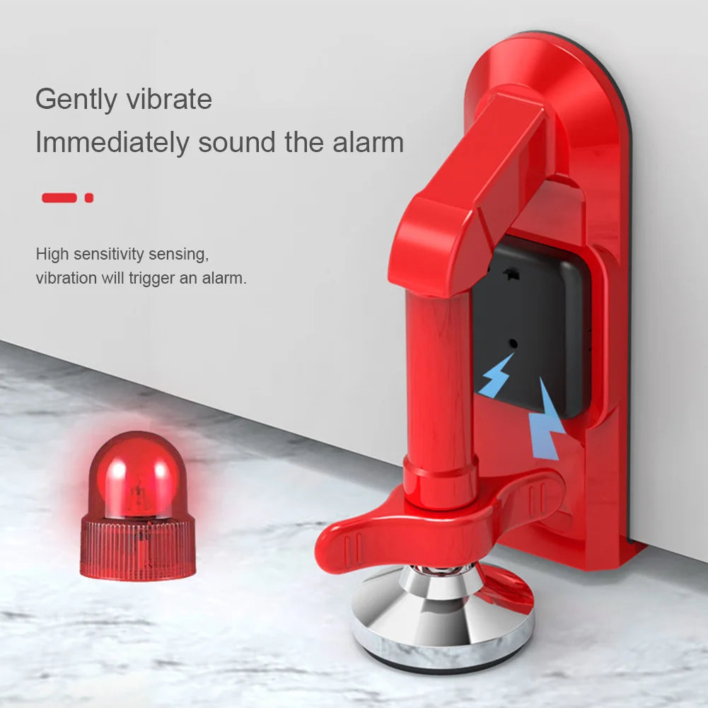 Portable Alarm Door Stopper Heavy Duty Alarm Door Lock Protection Device For Anti Theft Travel Door Lock Security Device